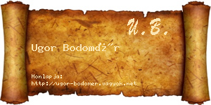 Ugor Bodomér névjegykártya